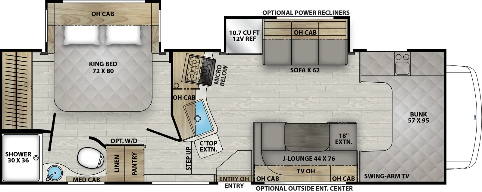 Leprechaun 298KB - Ford 450 Floorplan